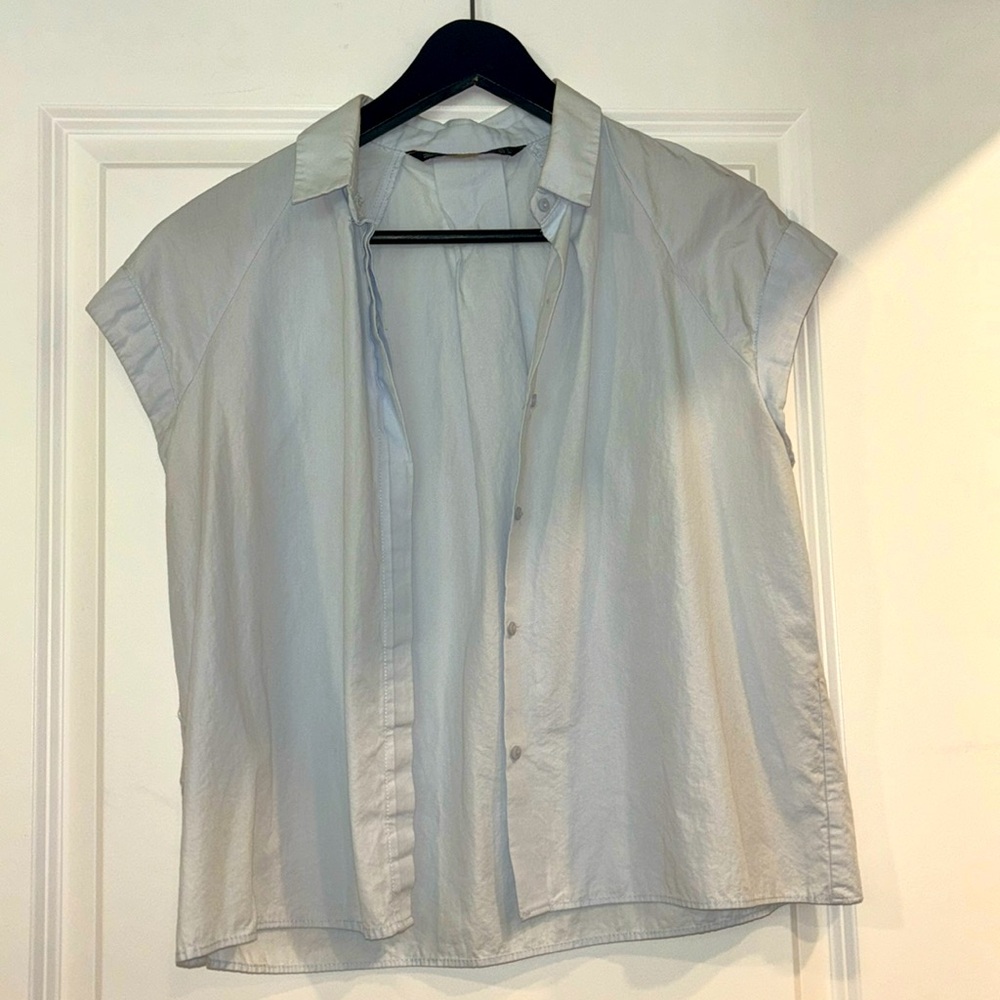 Zara button-up t-shirt 100% cotton